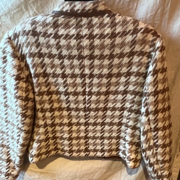 Women's Conrad C petite wool brown/tan/cream blazer sz 14 fall/winter - Picture 3 of 9